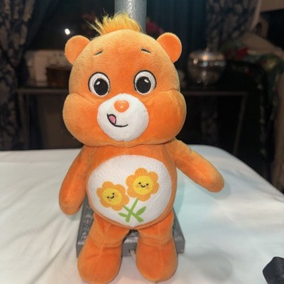 9  Care Bears FRIEND BEAR Plush- Unlock the Magic, Orange Flowers Stuffed Animal