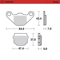 Moto-Master Bremsbelag Sinterpro (FüR: Kawasaki Kmx 200 MX200 88-92 Vorne )