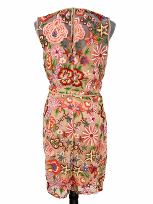 sam edelman embroidered mesh dress Sweet Season Blue Embroidered Dress, Medium - The Mint Julep Boutique main image 1