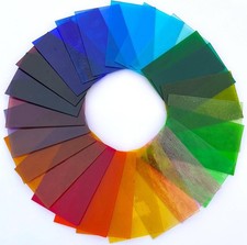24 Sheets Transparent Cathedral Stained Glass Variety Pack 4 x 6 Inch Vibrant