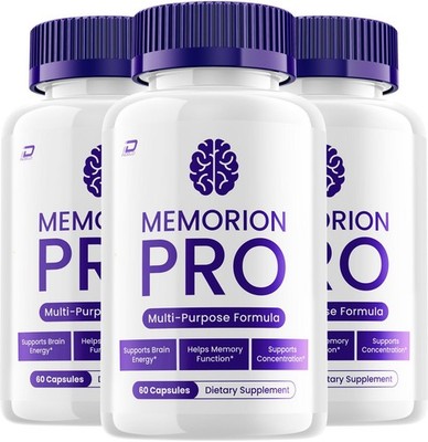 (3 Pack) Memorion Pro Supplement Capsules   MemorionPro Natural Blend Memory