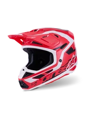 ALPINESTARS Sm7 Deed Helmet Red/Blk/Wht Glossy Fits Sm 8302426-3139-S