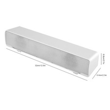 USB Wired Stereo Music Player Bass Surround Sound Box 3.5mm Input For