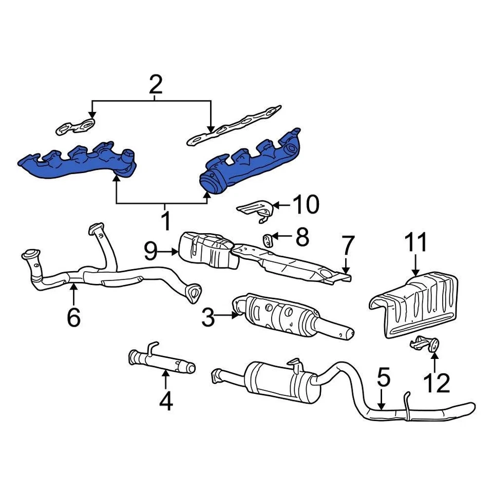 For Ford Excursion 2000-2004 Ford YC2Z9430AA Right Exhaust Manifold Foto 2 de 4