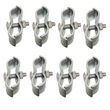Chain Link Fence Panel Clamps - Dog Kennel Clamps 1-3/8" Chain Link Fence Pipe