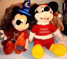 Disney's Mickey Mouse Wizard  Mickey Mouse Santa 'Happy Holidays' Stuffed 2 Ft