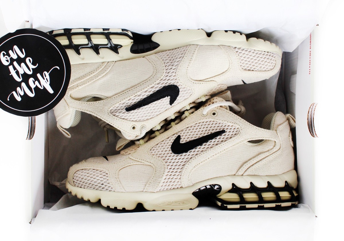 Nike x Stussy Air Zoom Spiridon Cage 2 Fossil Beige UK 9 10 11 US