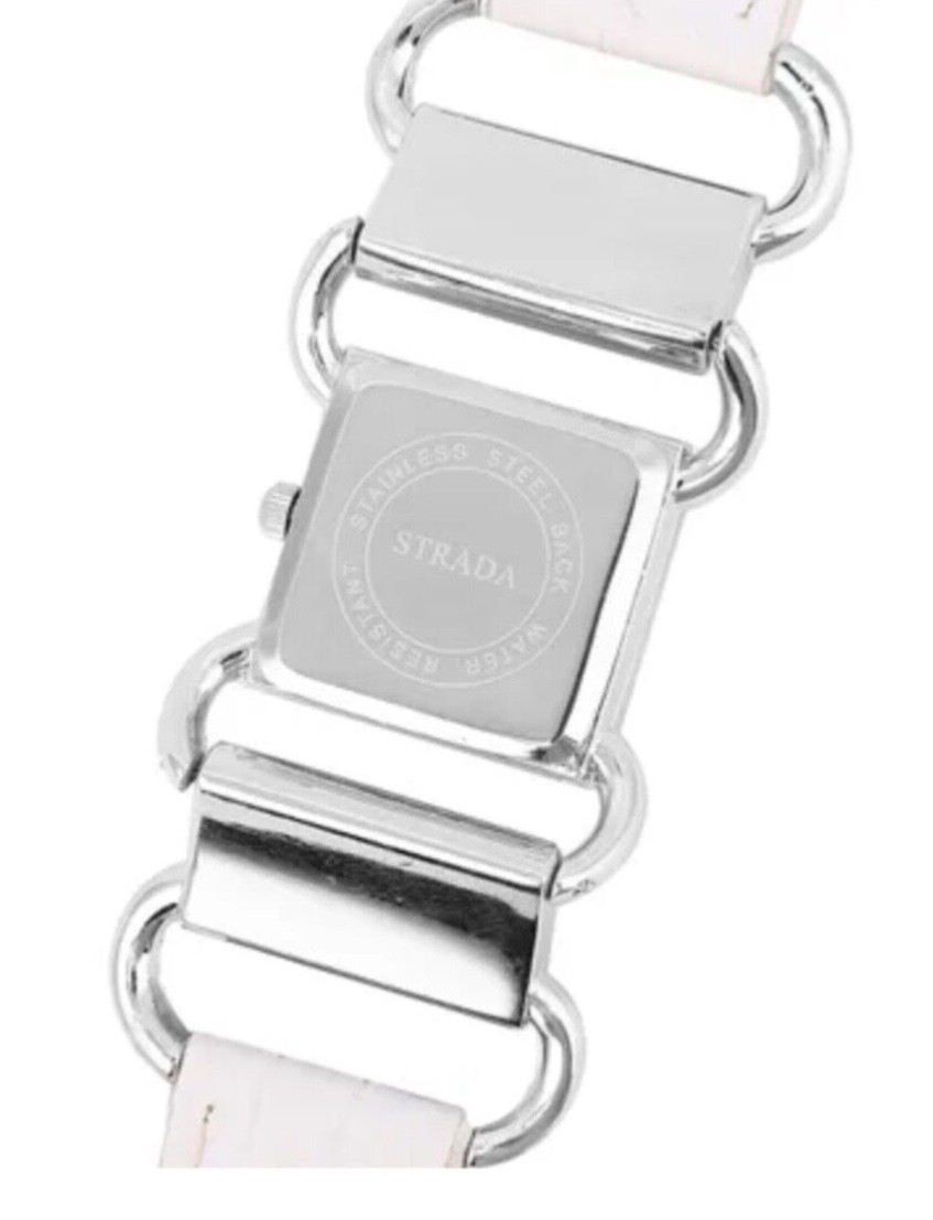 STRADA watch with famous maker austrian crystals, Japanese movement. purple face