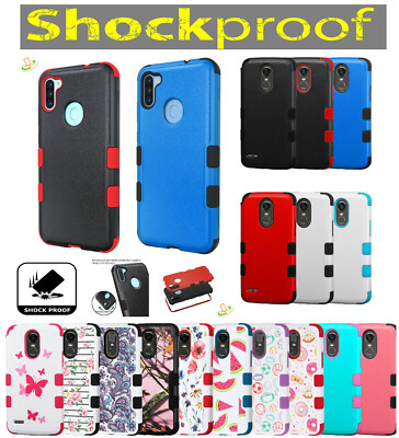 For Samsung Galaxy A21 Protector HYBRID Armor Rubber Rugged