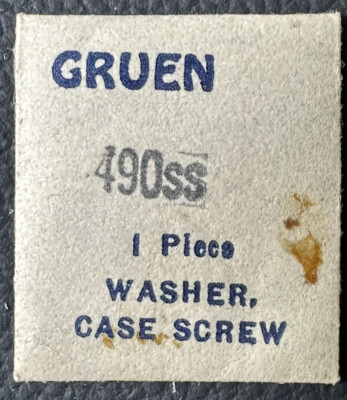 GENUINE GRUEN EB166 CAL490SS CASE SCREW WASHER JEWELER WATCH REPAIR PART NOS  