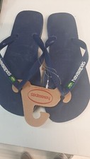 Infradito Uomo Donna BRASIL LOGO Ciabatte Blu -Nere