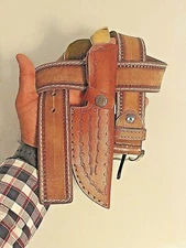 HANDMADE Genuine Hand Crafted Leather BELT SHEATH Holster For FIXED BLADE KNIFE