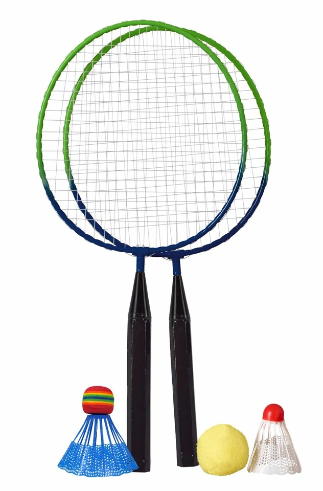 Best Sporting Kinder Badminton Federball Set mit 3 verschiedenen Bällen