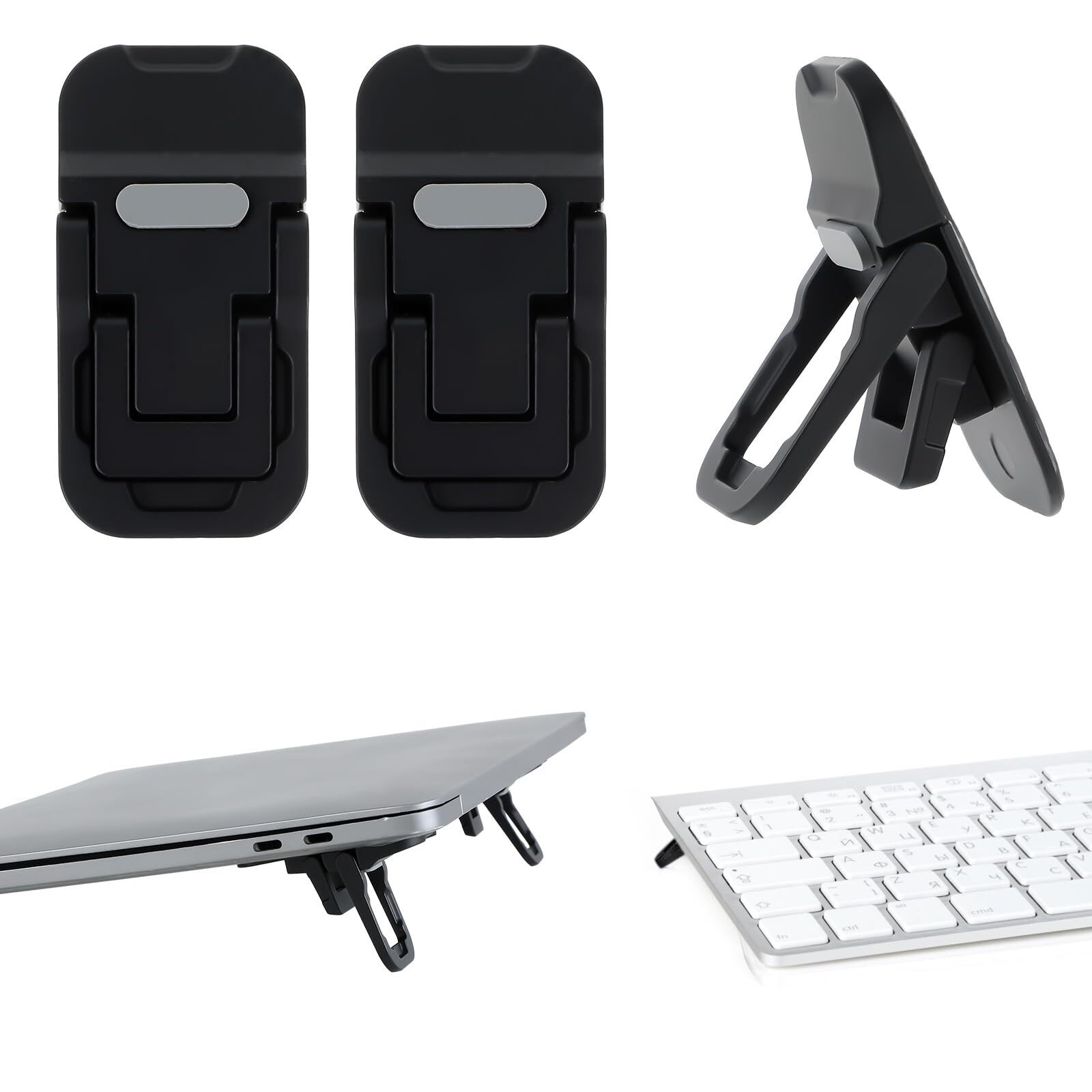 Zinc Alloy Foldable Mini Laptop Stand - Portable Desk Riser for Keyboard & Computer, Compact & Lightweight Design