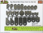 24 x WELD ON TAB SET 5mm Motorcycle. bobber. cafe racer. hot rods.FABRICATION. 