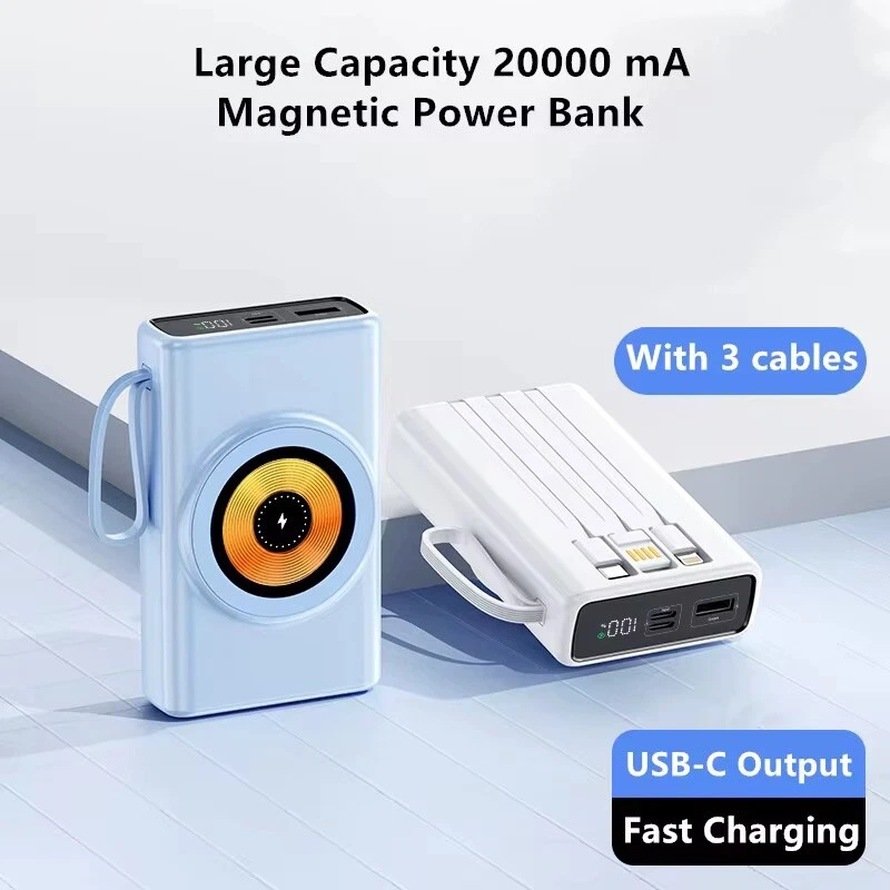 Magnetische Power Bank 15W-20000mAh,PD20W,QC 3.0,22.5W Schnellladung Kabel - Bild 3 von 4