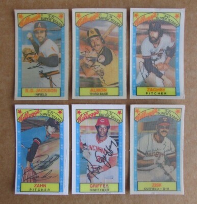 1979 KELLOGGS 3-D SUPER STARS BASEBALL CARD SINGLES COMPLETE YOUR SET UPDATED
