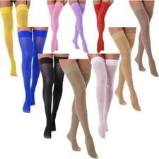 Women Tights Nightwear Socks See-through Stockings Silk Over The Knee Footed