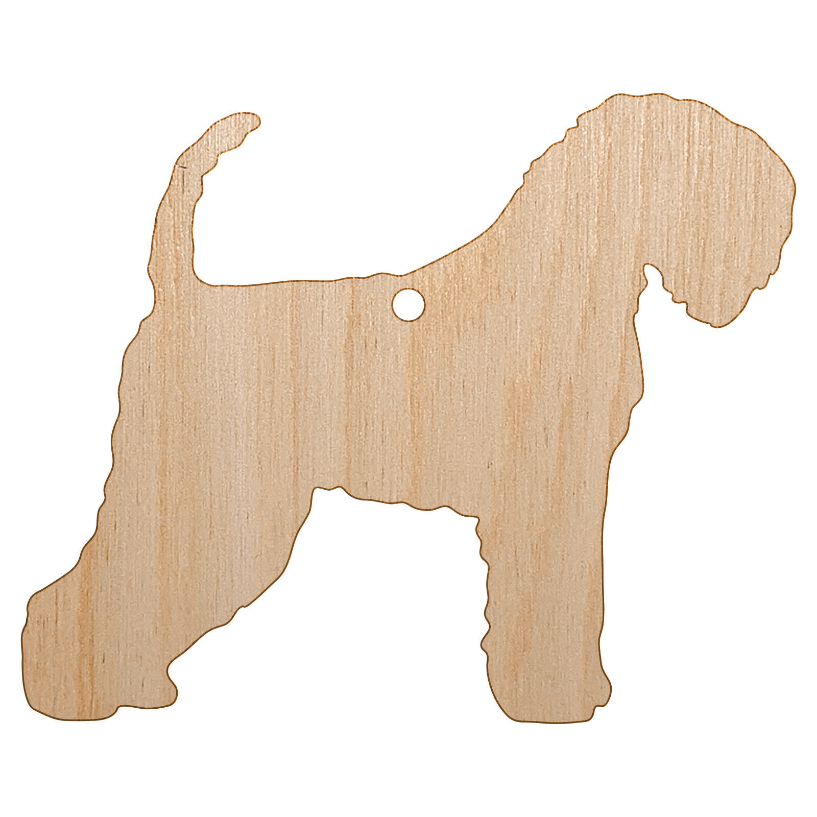 Soft Coated Wheaten Terrier Dog Solid Unfinished Wood Christmas Tree Ornament