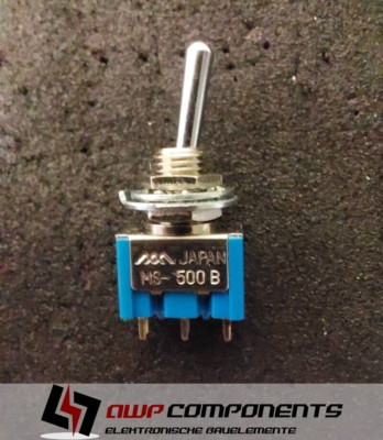 (3 Stk.) MS-500B - A108SYZQ - Kippschalter ON-None-ON blau - Miyama