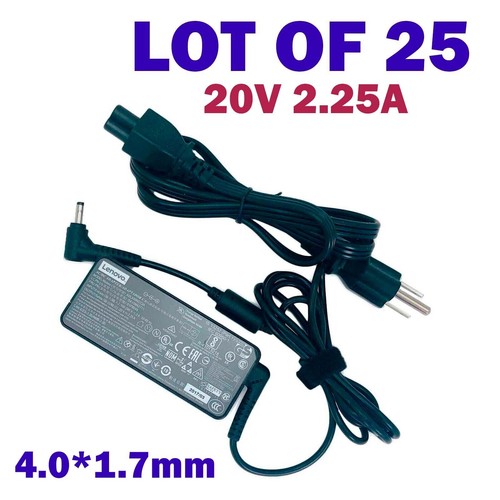 Viel 25 Original 45W Lenovo Netzteil Ladegerät 20V 2.25A 4.0 1.7mm W/Kordel