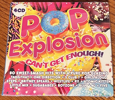 VARIOUS ''POP EXPLOSION -CAN'T GET ENOUGH!'' BRAND NEW ORIGINAL 2020 UK 4CD IMPORT