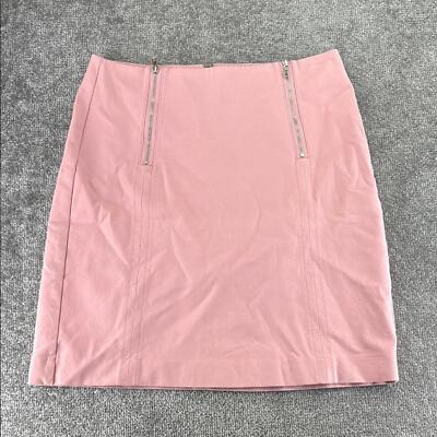 Loft Elegant Pink Skirt Above Knee Midi Womens 4 Tall 4T A Line Pencil Straight