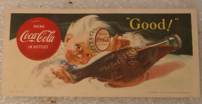 1953 SPRITE BOY & COKE BOTTLE LITHOGRAPH COCA COLA INK DESK BLOTTERS LOT 17