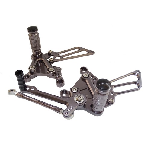 Adjustable Rearsets Footrests Foot Pegs Rear Set For MV Agusta F4 1000 1998-2009 - Picture 4 of 22