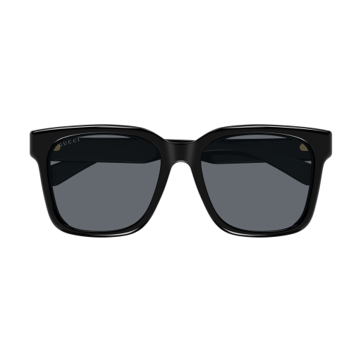 NEW Gucci GG1175SK 002  Black Smoke Grey Square Unisex Sunglasses Gucci GG1175SK 002 Black Smoke Rectangular Sunglasses - eye  main image 3