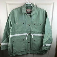 New Nwt Women's Hunter Refined Garden Jacket Sea Spray Green Size Large Pockets
