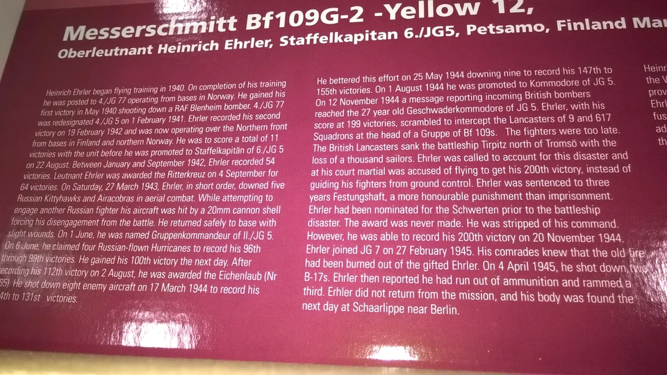Corgi 1/32 BF 109G-2 Oblt.Heinrich Ehrler Petsamo, Finland 1943 AA34906 - Image 3 of 4