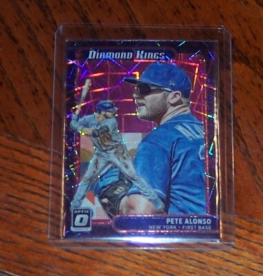 2021 Donruss Diamond Kings #19 Pete Alonso Pink Velocity #165/249 New York Mets