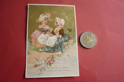 CHROMO  /   L' AMOUR   10,7 CM X 7,2 CM - Photo 1/2