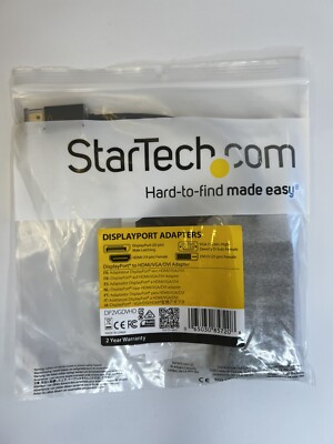 StarTech Travel 3-in-1 DisplayPort to VGA/DVI/HDMI Adapter NIB