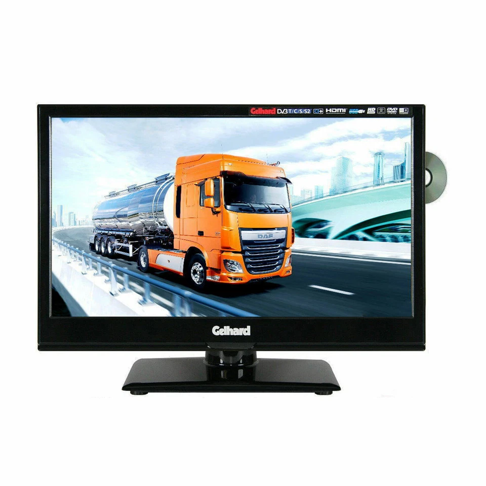 Gelhard GTV1682 LED-TV 15 6 Zoll Fernseher DVD/ DVB-S2-T2-C / T2 12/230V/FullHD