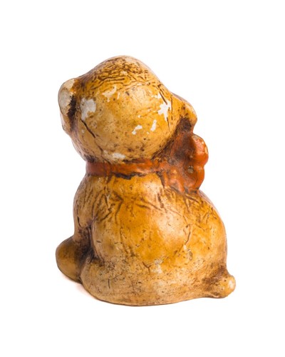 Antique / Vintage Hubley Style Bulldog Puppy w Bow Figurine Paperweight — READ - Picture 7 of 12
