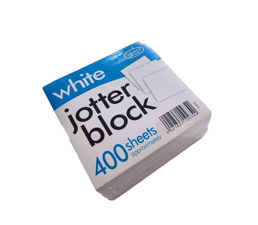 DJP 2 Pack 400 Sheet Jotter Eo Block Pad - 9x9c, Unglued