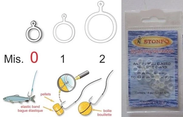 STONFO ART 137 ANELLI ELASTICI PER ESCA SPECIALE INNESCO PELLET