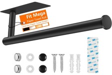 UREZORGEAR 2nd Gen Paper Towel Holder Under Cabinet No Drilling, [More Sturdy]