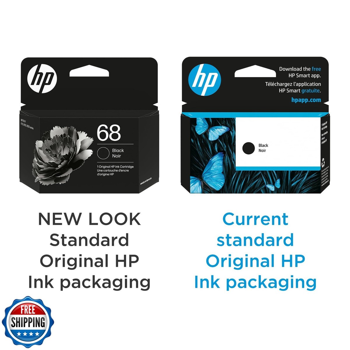 HP 68 Black Ink Cartridge | Works Envy 6100e, 6500e Series
