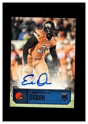 2016 Prestige Rookie Autographs #EO Emmanuel Ogbah RC Oklahoma State Cowboys