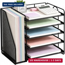 Desk Organizers and Accessories, 5-Tier Paper Organizer Letter Tray with Magazin