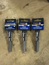 3 Pcs. Napa Carlyle Tools Hex Bit Driver Socket 1/2" Drive SAE Lifetime New