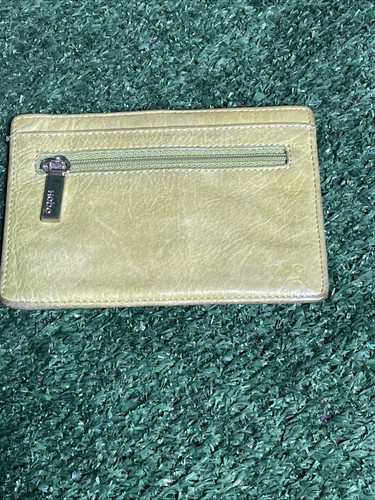 Borsa pochette HOBO INTERNATIONAL Katrina verde pat pelle busta - Foto 3 di 11
