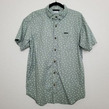 Columbia Mens Rapid Rivers Printed Short Sleeve Shirt Size M Metal Camp Icon