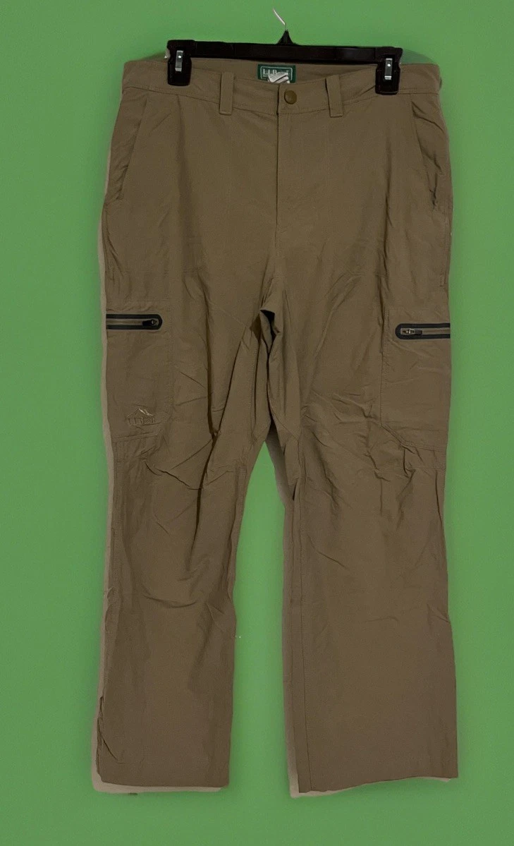 MINT LL BEAN CRESTA 32 x 30/29 BEIGE TAN CARGO HIKING FISHING PANTS MENS