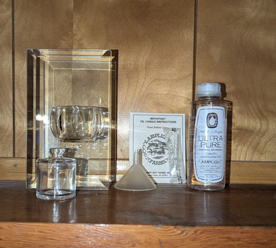 NIB Small Oil Lamp Candle Four Options
