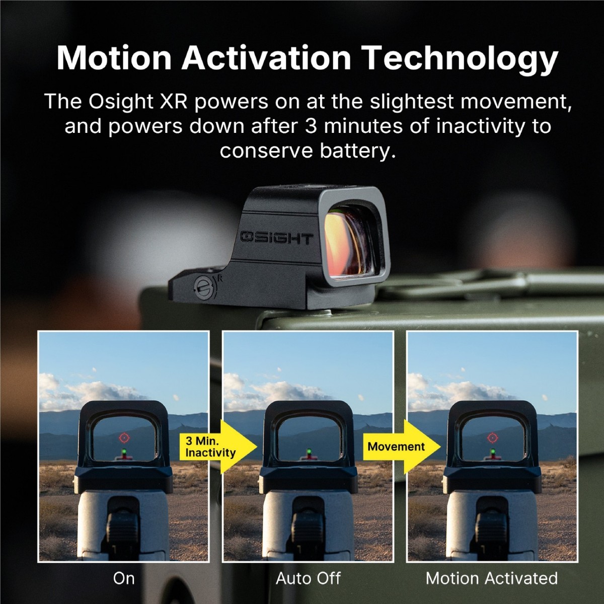 OSIGHT XR Enclosed Red Dot Sight with 2/6 + 32 MOA Multi-Reticle