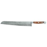 GüDe Damast-Brotmesser 32Cm Wellenschliff Geschmiedet Edler WüSteneisenholzgriff